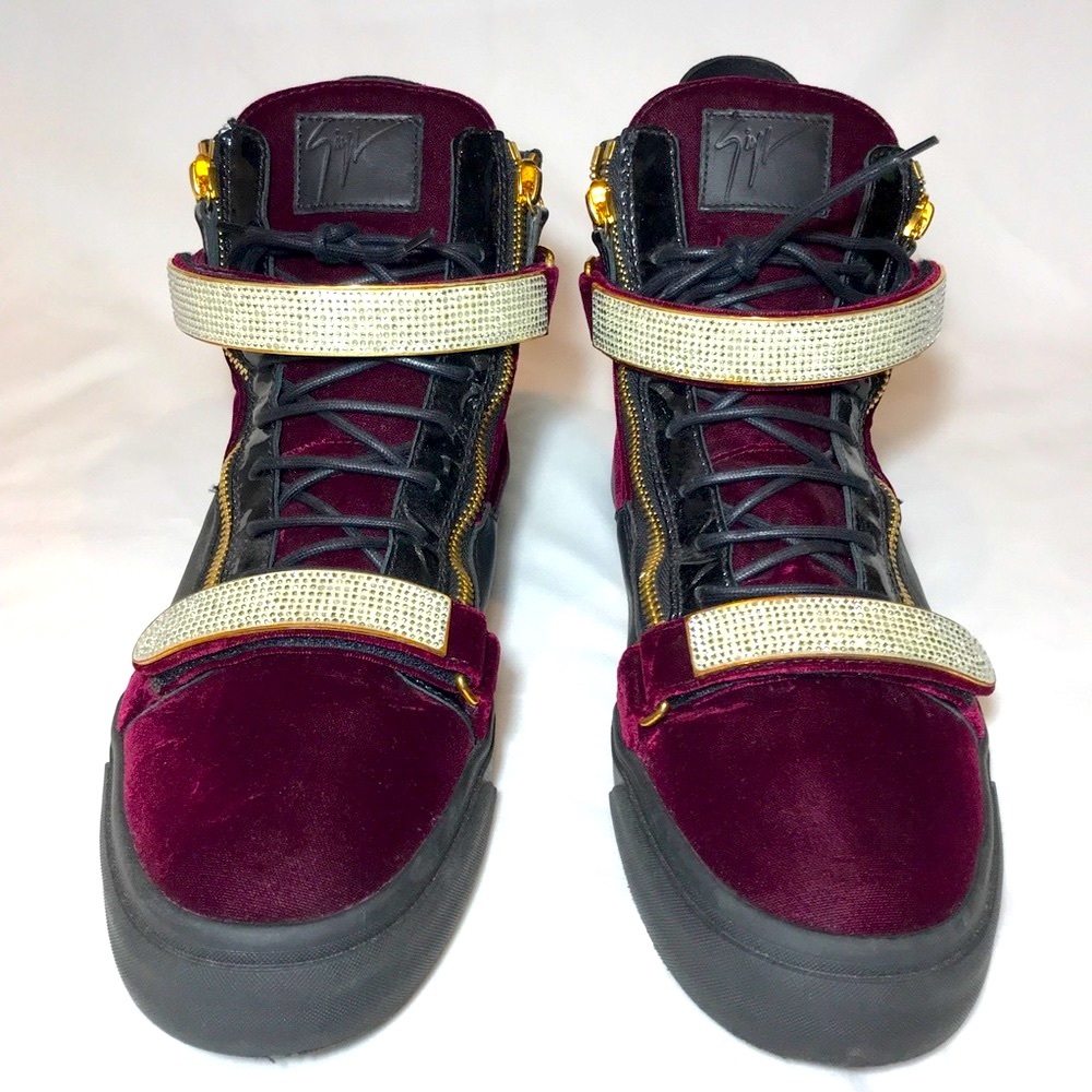 Giuseppe-Zanotti Swarovski purple high top…